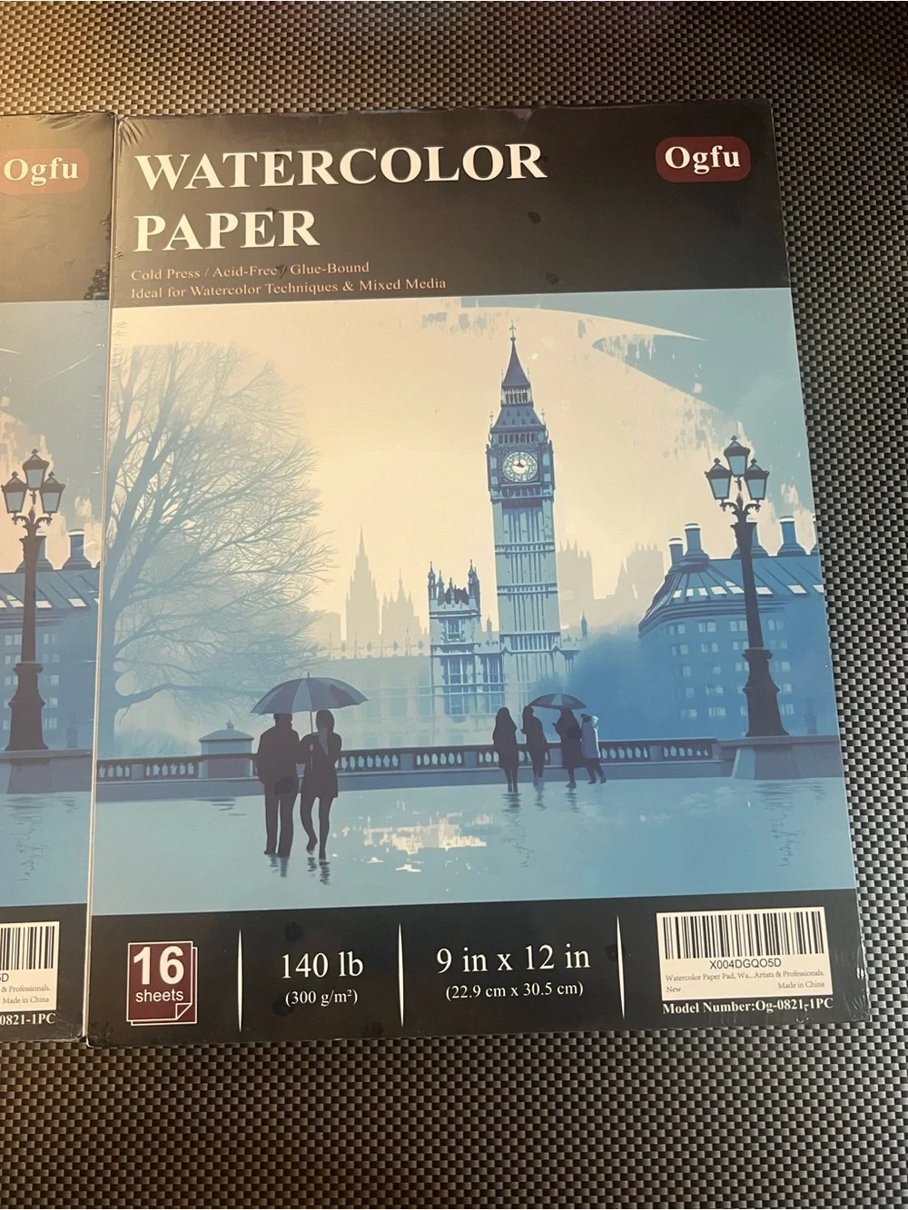 OGFU 2 packs Watercolor Paper Pad - 9 x 12 inches